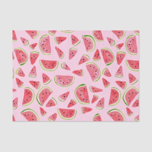 Papier Mousseline Fun Watercolor Watermelon Cadeau (Recto)