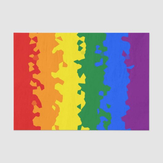 Papier Mousseline Funky Boho Abstrait Gay Rainbow Mosaic Pride Drape (Recto)