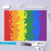 Papier Mousseline Funky Boho Abstrait Gay Rainbow Mosaic Pride Drape (Artisanat)