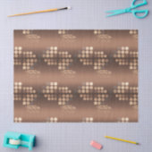 Papier Mousseline Funky Mocha Latte Bokeh Dots (Artisanat)