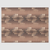 Papier Mousseline Funky Mocha Latte Bokeh Dots (Recto)