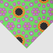 Papier Mousseline Funky Orange Vert Violet & Noir Découpage (Détail)