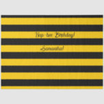 Papier Mousseline Funny Classic Bumble Bee Stripes Motif rayé<br><div class="desc">Un design motif classique à rayures larges mignonnes,  avec des rayures noires et jaunes inspirées des bees de bosse. Personnalisez-le facilement à votre texte ou à votre nom ! - conçu avec les Zaubershirts -</div>