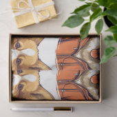 Papier Mousseline Funny Corgi portant le Sweat - shirt à capuche (Cadeau)