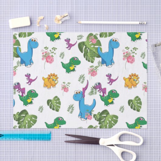 Papier Mousseline Funny Dinosaur (Artisanat)