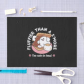 Papier Mousseline Funny Dog and S’more Design – Kawaii Pet Lover Pun (Artisanat)