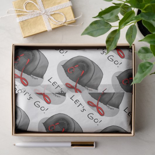 Papier Mousseline Funny Let's Go! for a Walk Pekingese Dog (black) (Cadeau)