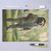 Papier Mousseline Funny Sloth Golf Player, (Artisanat)