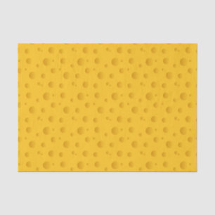Papier Mousseline Funny yellow swiss cheese holes pattern gift
