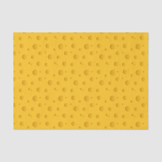 Papier Mousseline Funny yellow swiss cheese holes pattern gift (Recto)