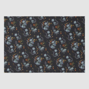 Papier Mousseline Furever les amis Éffrayant Ghost Cats