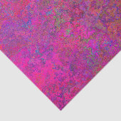 Papier Mousseline Fuschia et texture de turquoise (Détail)