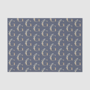 Papier Mousseline G Monogramme Floral
