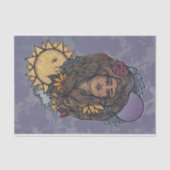 Papier Mousseline Gaia mère Terre déesse Tarot monde (Recto)