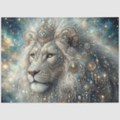 Papier Mousseline Galactic Lion Portrait Decoupage (Recto)