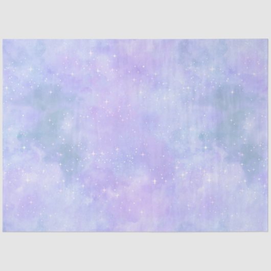 Papier Mousseline Galaxie Bleue Lumière Design 1 (Recto)