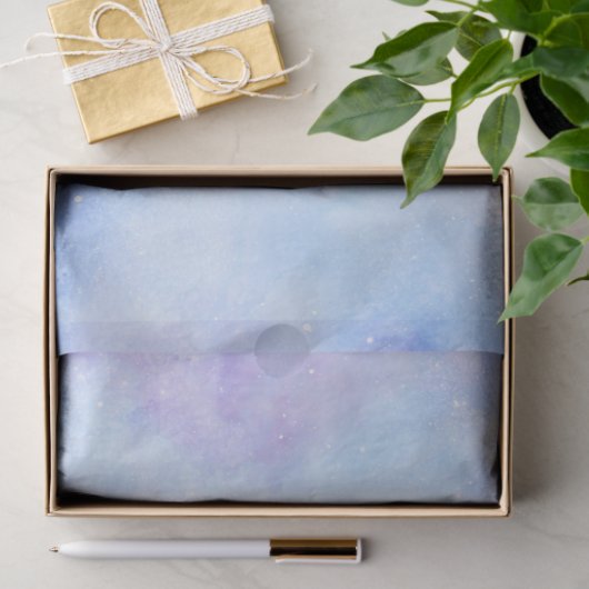 Papier Mousseline Galaxie Bleue Lumière Design 6 (Cadeau)