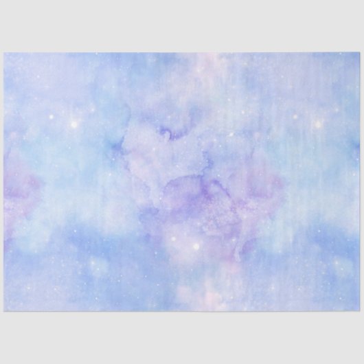 Papier Mousseline Galaxie Bleue Lumière Design 6 (Recto)