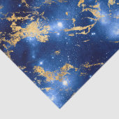 Papier Mousseline Galaxie en marbre bleu, blanc et or (Détail)