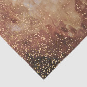 Papier Mousseline Galaxie rouge de feu d'or défoncé points d'or (Détail)