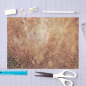 Papier Mousseline Galaxie rouge de feu d'or défoncé points d'or (Artisanat)