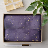 Papier Mousseline Galaxie violette et bleue avec découpage des étoil (Cadeau)