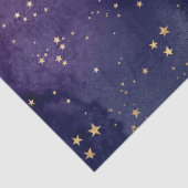 Papier Mousseline Galaxie violette et bleue avec découpage des étoil (Détail)