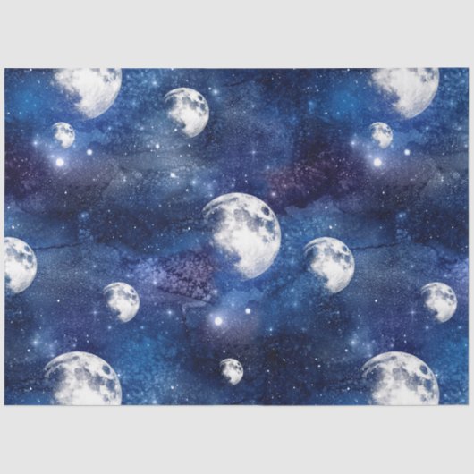 Papier Mousseline Galaxy Moon Series Design 8 (Recto)