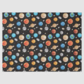 Papier Mousseline Galaxy Outer Space Planet Watercolor Illustration  (Recto)