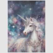 Papier Mousseline Galaxy Unicorn Fantasy Decoupage  (Recto)
