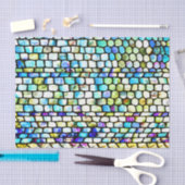 Papier Mousseline Galets colorés effet de verre Découpage (Artisanat)