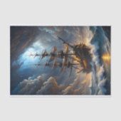 Papier Mousseline Galleon Storm Voyage Découpage (Recto)