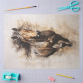 Papier Mousseline Galloping à cheval Brown (Artisanat)