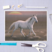 Papier Mousseline Galloping White Horse (Artisanat)