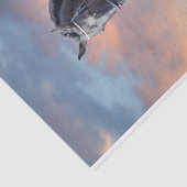 Papier Mousseline Galopage de cheval friésien noir (Détail)