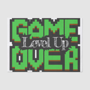 Papier Mousseline Game Over, Level Up : Monde de jeu rétro pixelisé