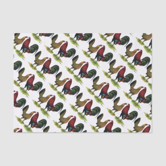 Papier Mousseline Gamefowl Pair (Recto)