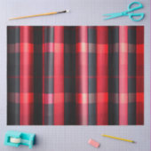 Papier Mousseline Gamme Abstraite Red Black Plaid (Artisanat)