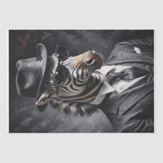 Papier Mousseline Gangster Zebra #1 Découpage (Recto)