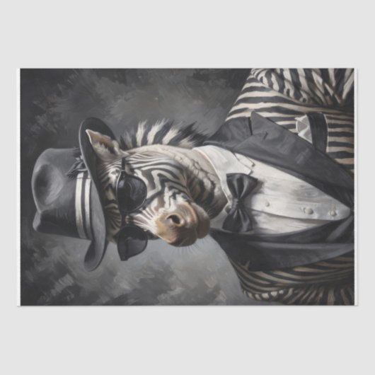 Papier Mousseline Gangster Zebra #2 Découpage (Recto)