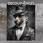 Papier Mousseline Gangster Zebra #2 Découpage