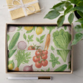 Papier Mousseline Garden-Fresh Veggies Tissue — Medium | Cream  (Cadeau)