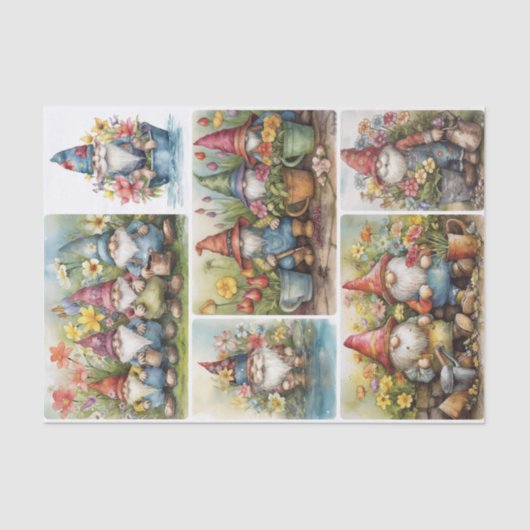 Papier Mousseline Garden Gnomes (Recto)