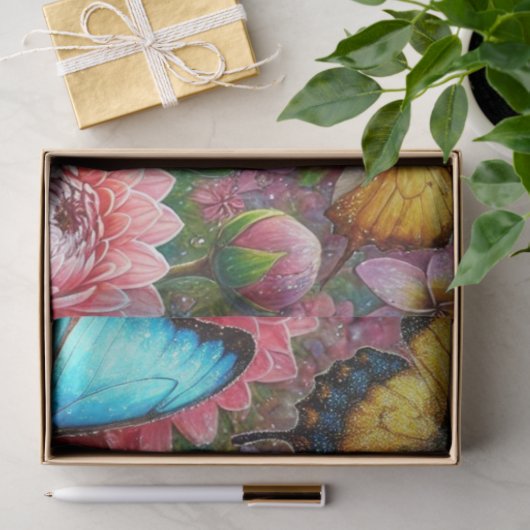 Papier Mousseline Garden Kitty Whimsy Decoupage (Cadeau)