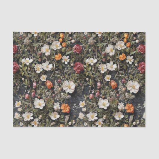 Papier Mousseline Garden Noir (Recto)