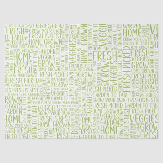 Papier Mousseline Gardener Légumes Aimer to Garden (Recto)