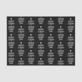 Papier Mousseline Gardez Le Calme Laissez Jésus Diriger - Religieux  (Recto)