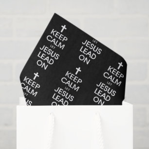 Papier Mousseline Gardez Le Calme Laissez Jésus Diriger - Religieux 
