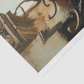 Papier Mousseline Gargolie gothique exotique Rose Charme parisien (Détail)