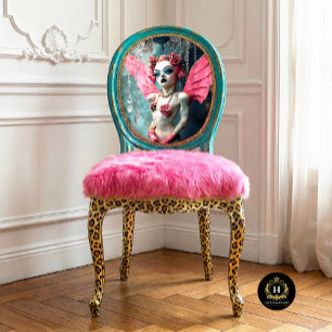 Papier Mousseline Gargouille Gothique Fantaisiste Fée Ailes Roses